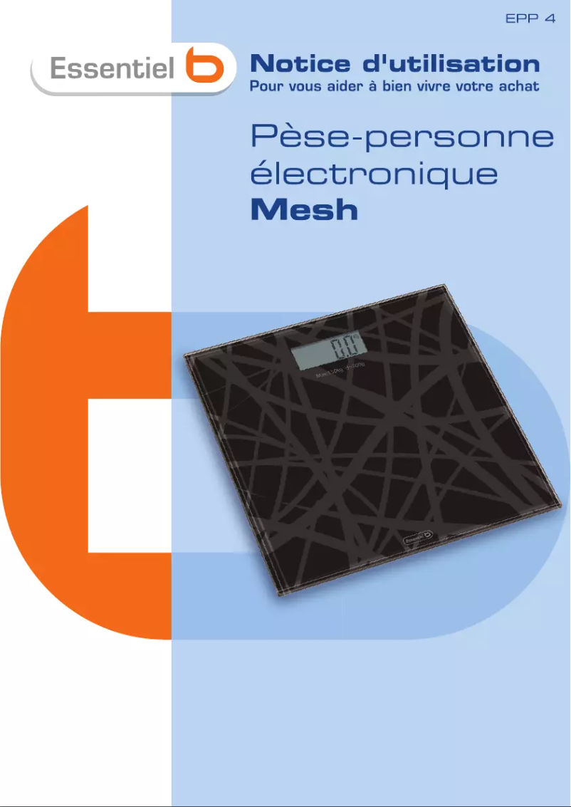 Page 1 de la notice Manuel utilisateur Essentiel B EPP4 Mech