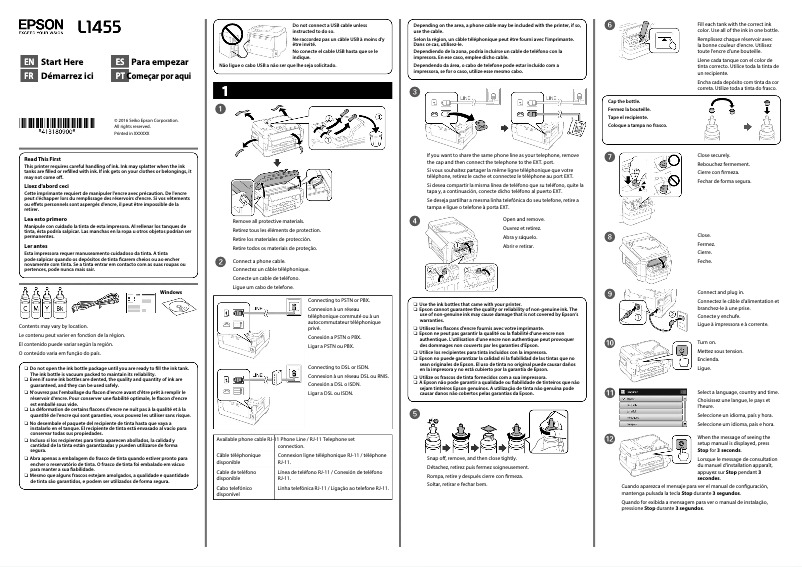 Image de la première page du manuel de l'appareil L1455
