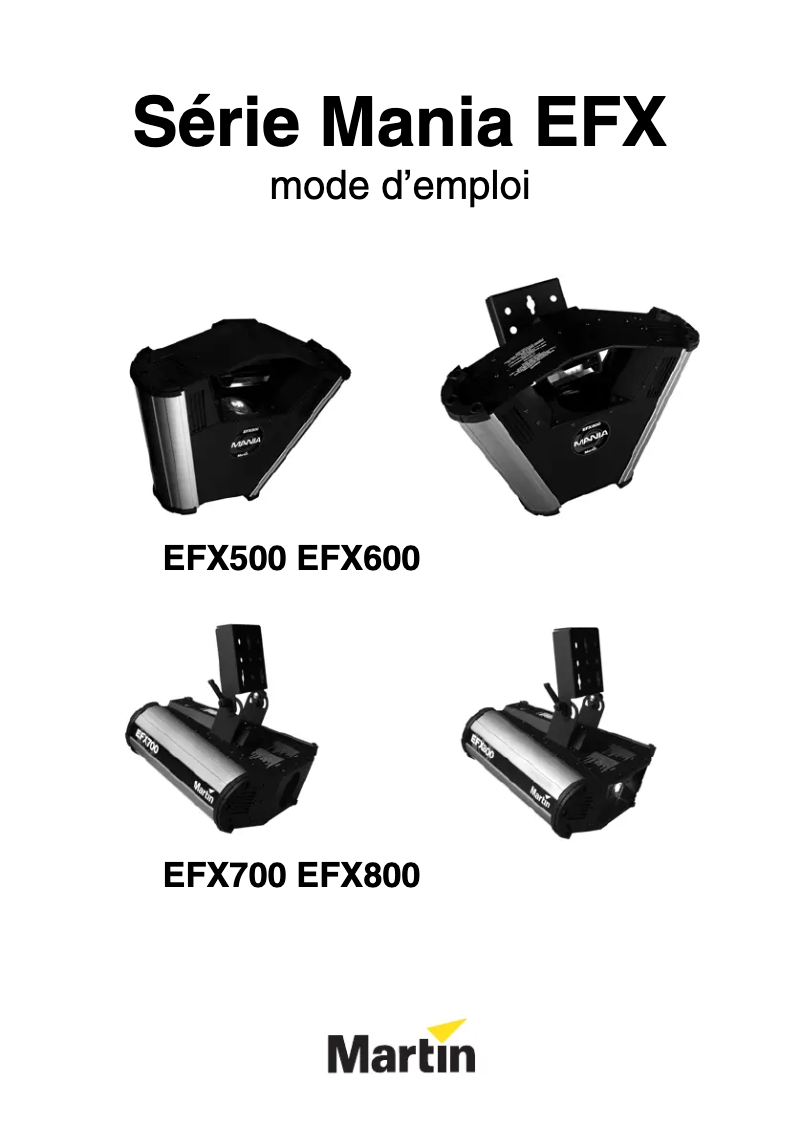 Image de la première page du manuel de l'appareil Mania EFX500