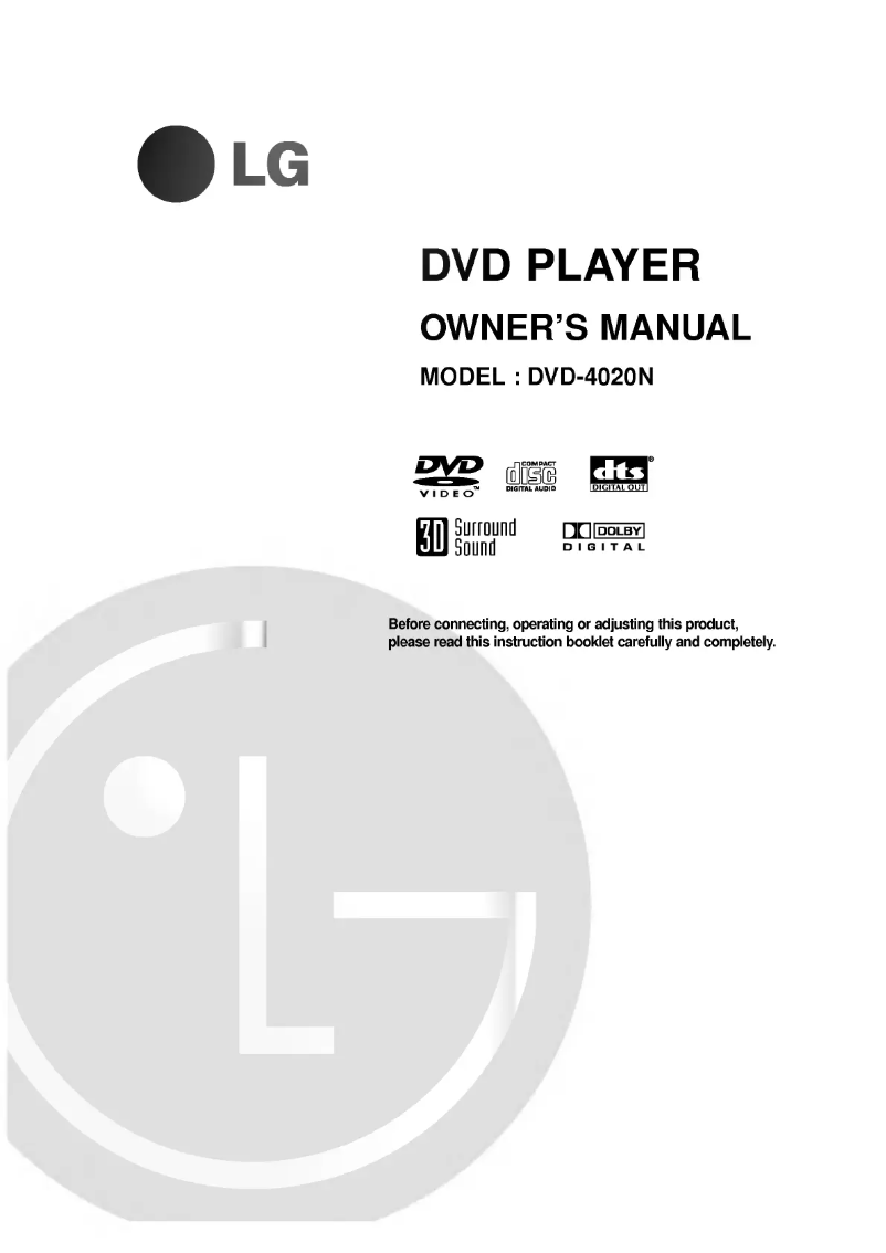 Image de la première page du manuel de l'appareil DVD-4020N