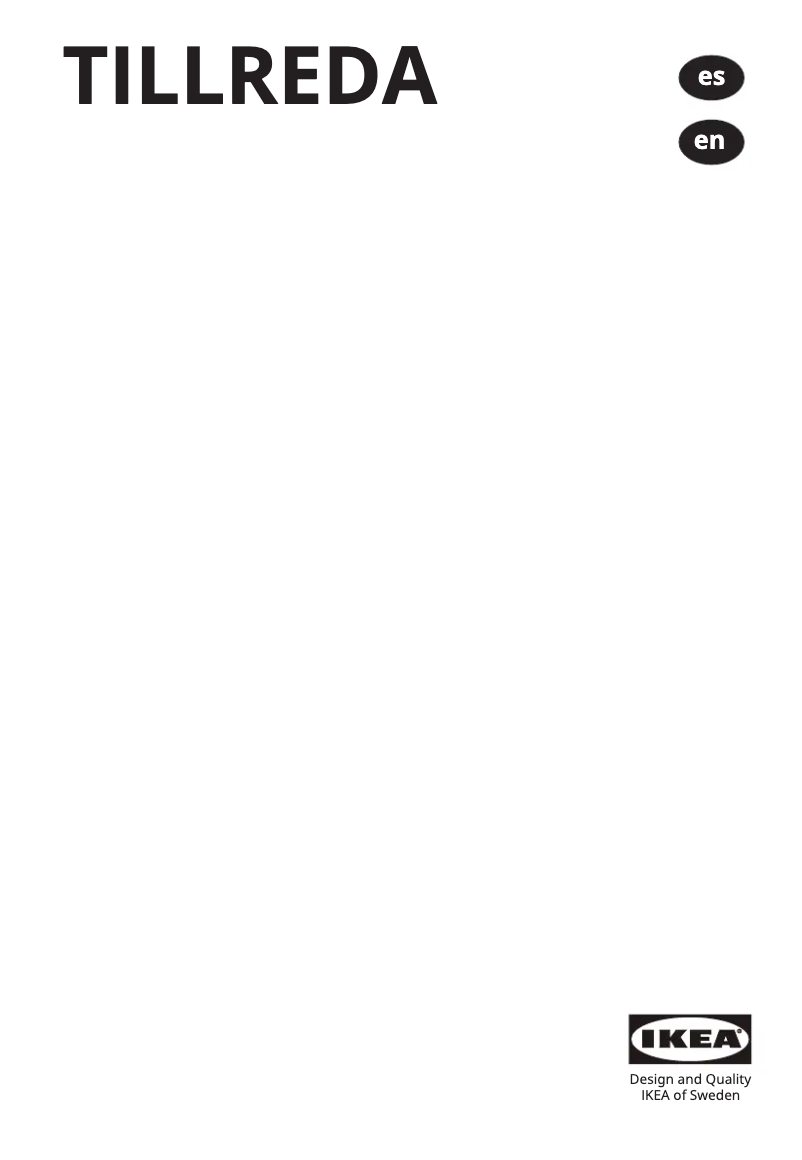 Page 1 de la notice Manuel utilisateur Ikea TILLREDA 005.558.96