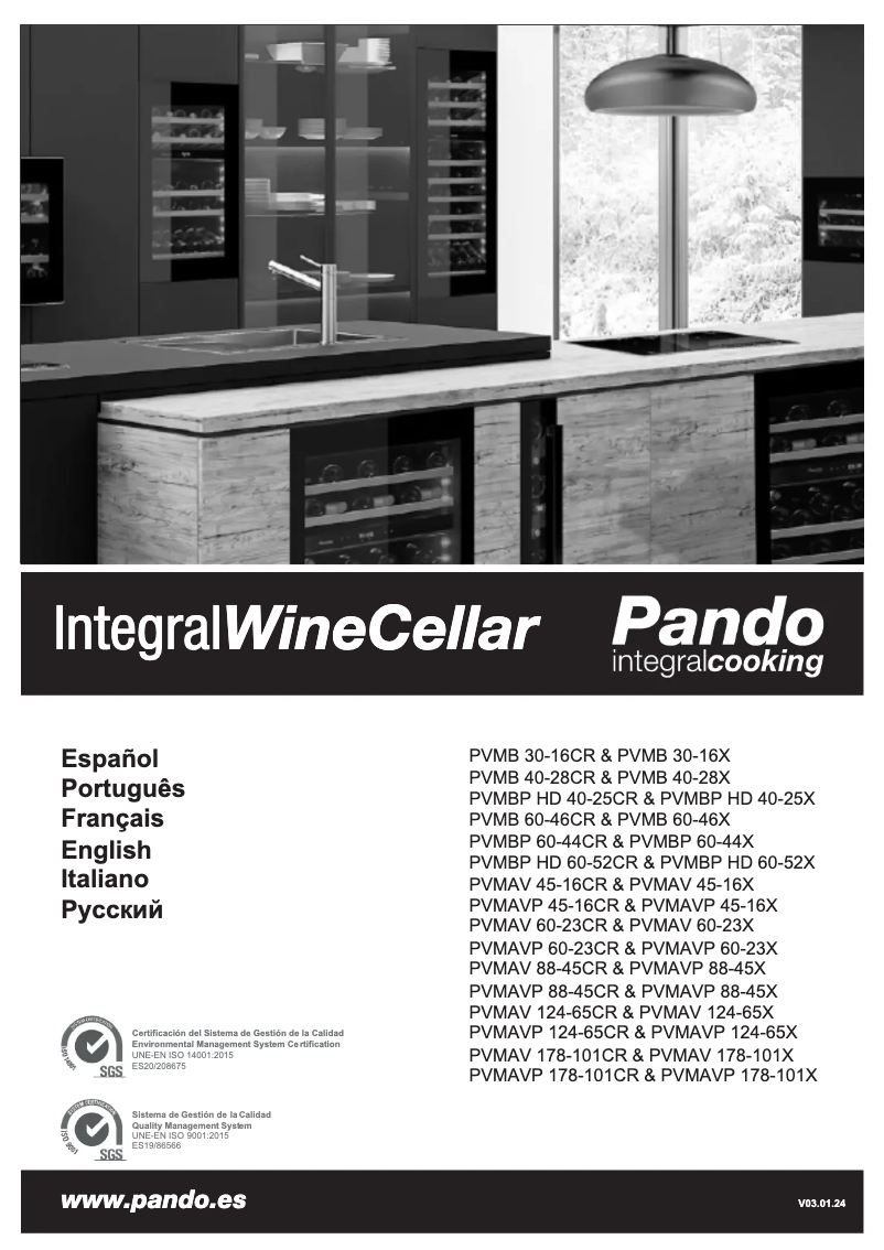 Page n°1 - Manuel utilisateur Pando PVMBP HD 60-52