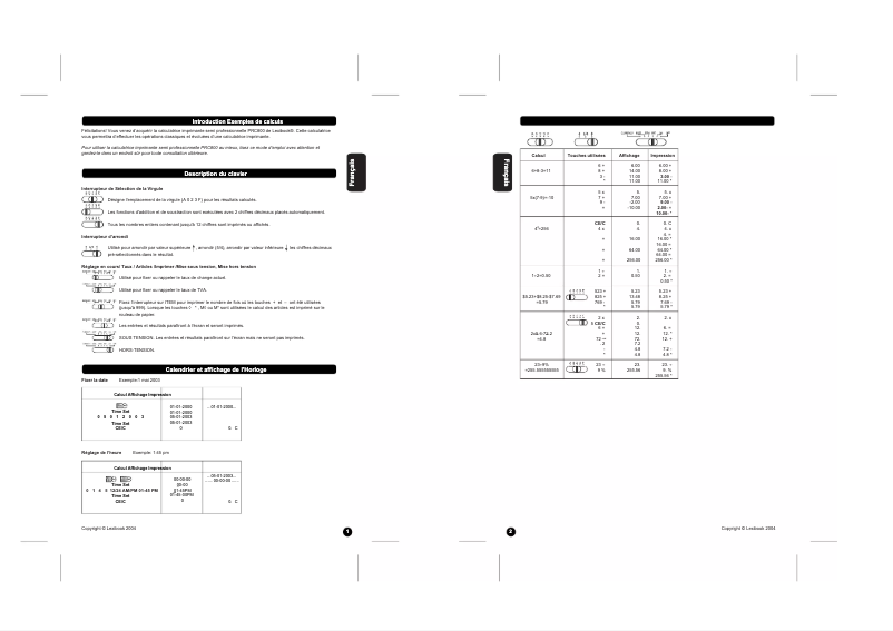 Page 1 de la notice Manuel utilisateur Lexibook PRC800