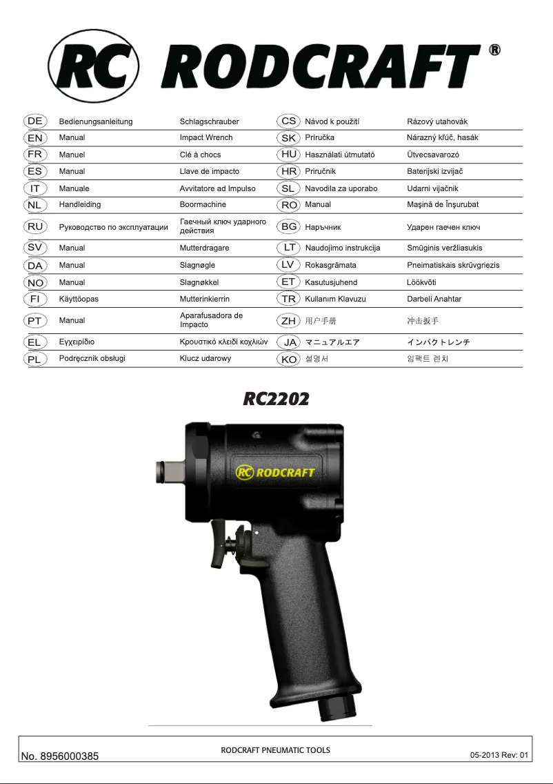 Page n°1 - Manuel utilisateur Rodcraft RC2202