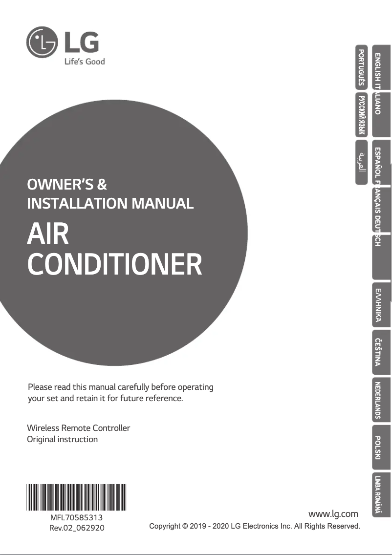 Page 1 de la notice Manuel utilisateur LG PWLSSB21C