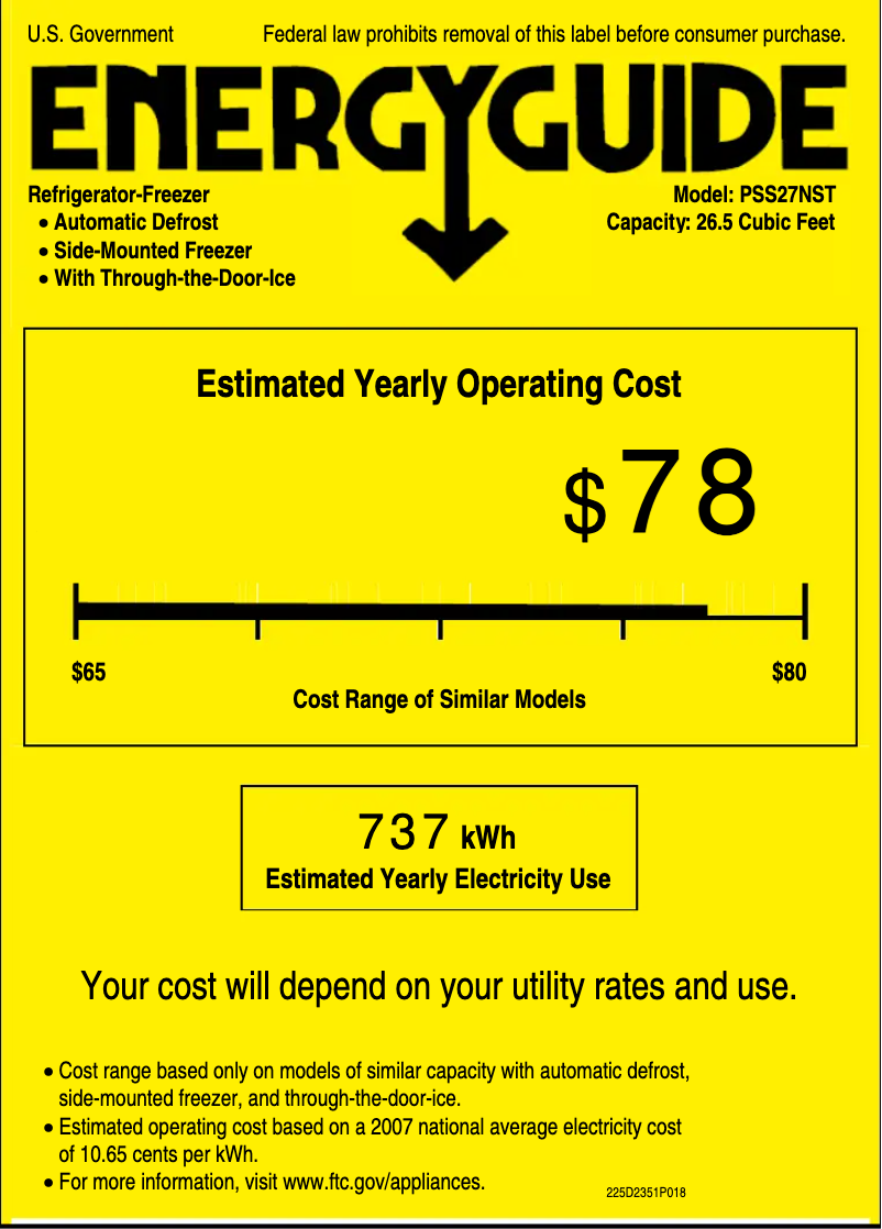 First page image of the manual for Profile PSS27NSTSS