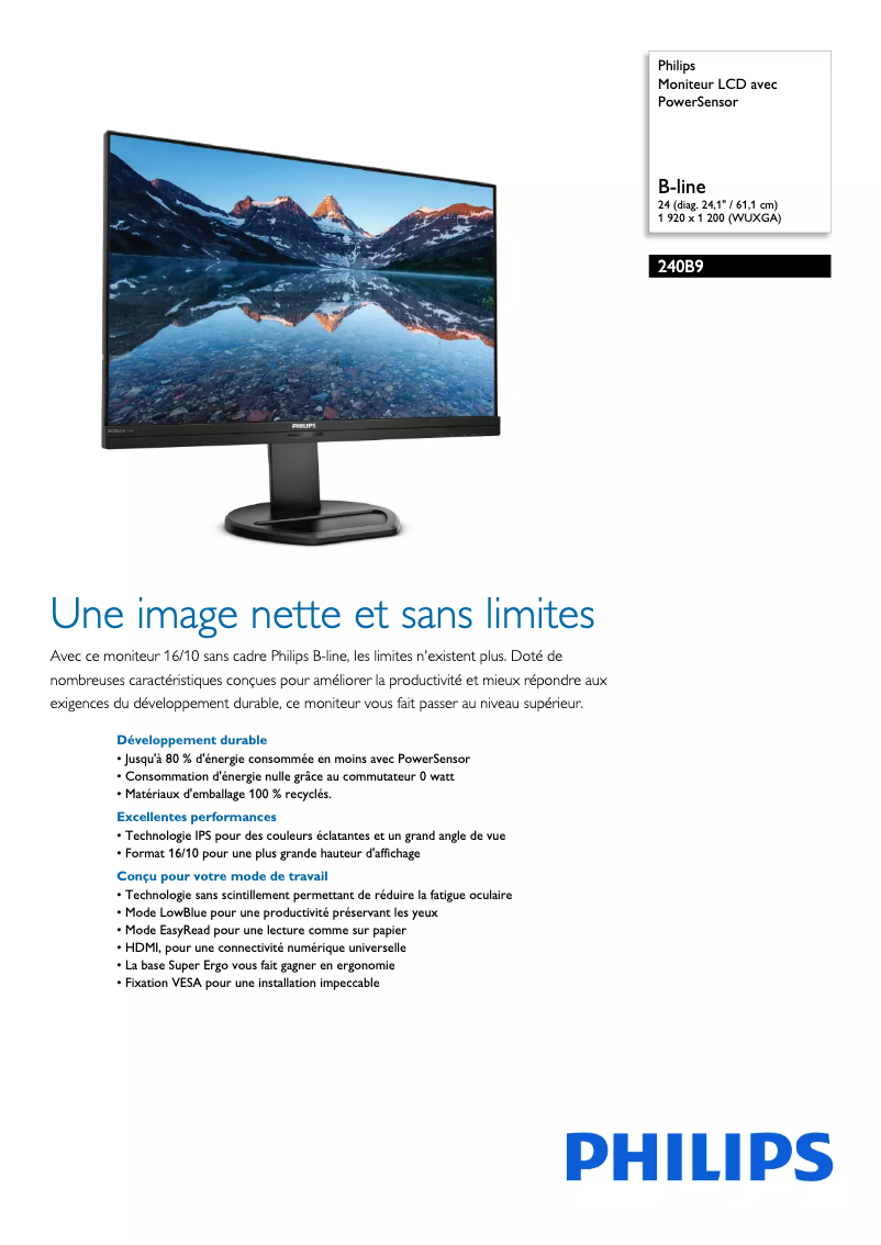 First page image of the manual for B Line 240B9