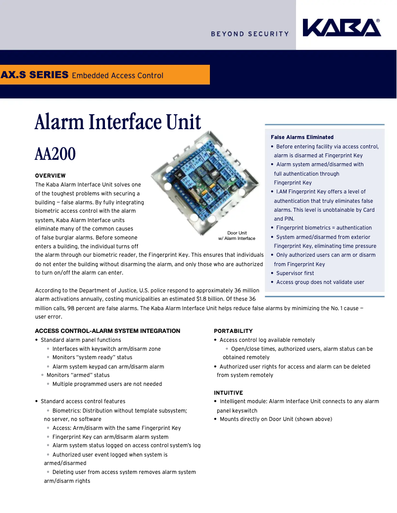 Page n°1 - Brochure Dormakaba Axial Ax.S