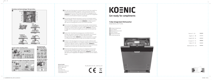 Page n°1 - Manuel utilisateur Koenic KDW 6051 B FI XXL