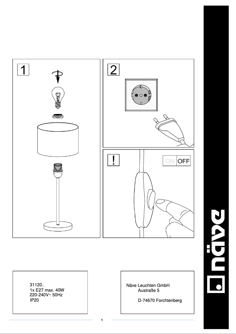 Page n°1 - Manuel utilisateur Näve New York