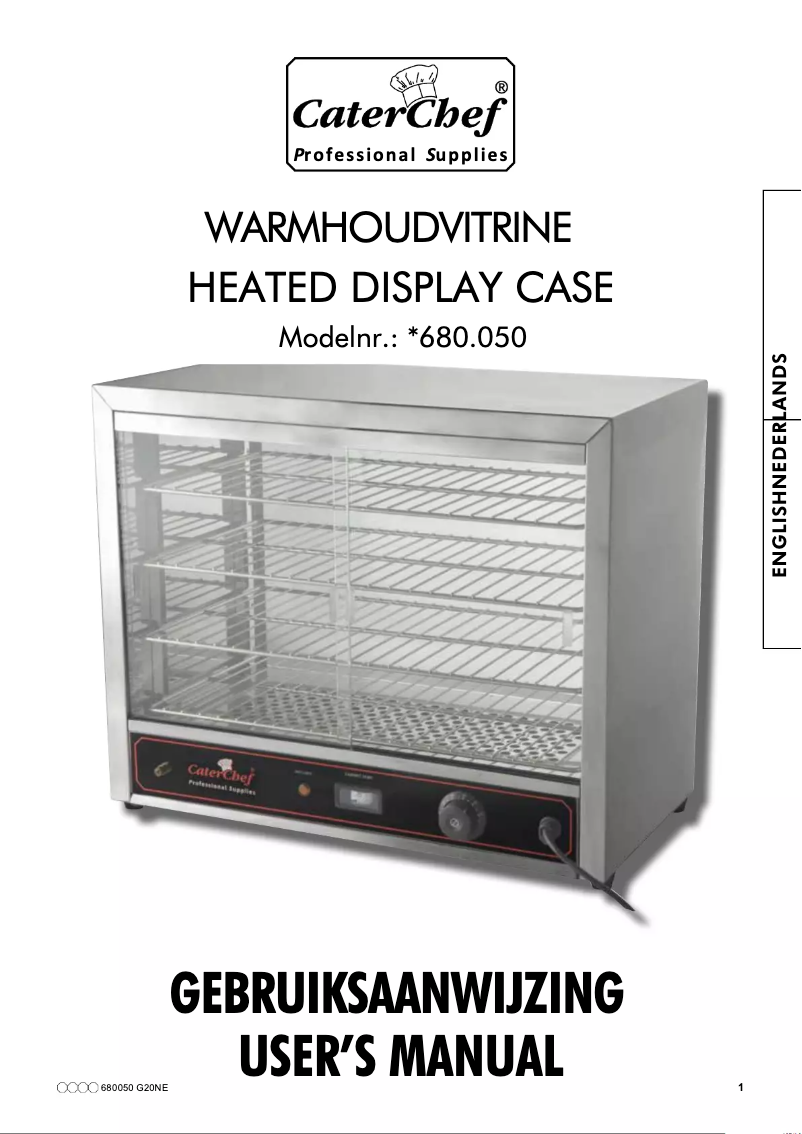 Page 1 de la notice Manuel utilisateur CaterChef 680050