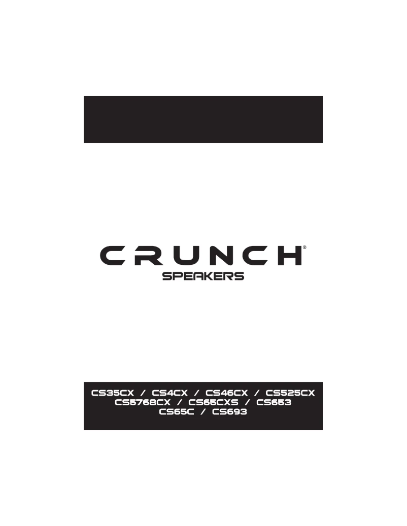 Page 1 of the manual User Manual Crunch CS653