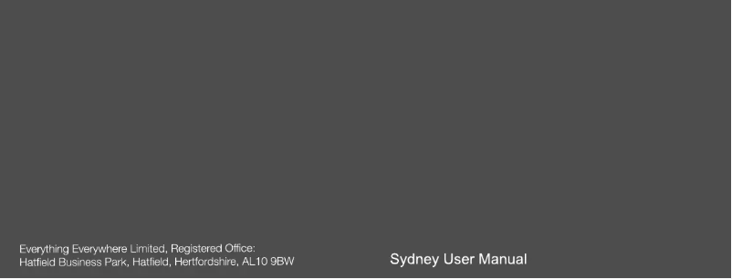 Page 1 de la notice Manuel utilisateur ZTE Sydney