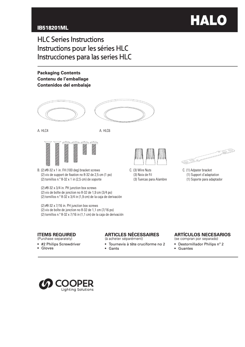 Page 1 de la notice Manuel utilisateur Halo HLS4079401EWH-6BP