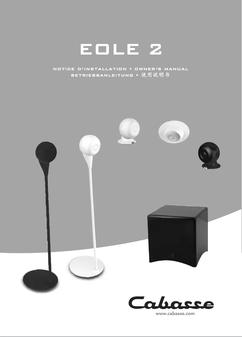 Image de la première page du manuel de l'appareil Eole 2