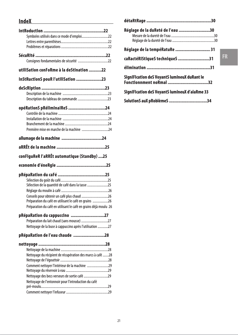 Image de la première page du manuel de l'appareil Magnifica ESAM 03.120
