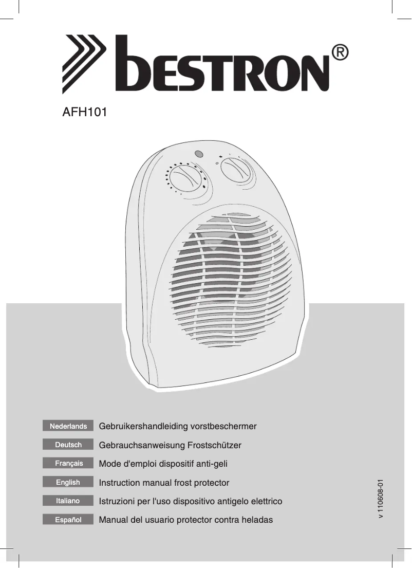 Page 1 de la notice Manuel utilisateur Bestron AFH101
