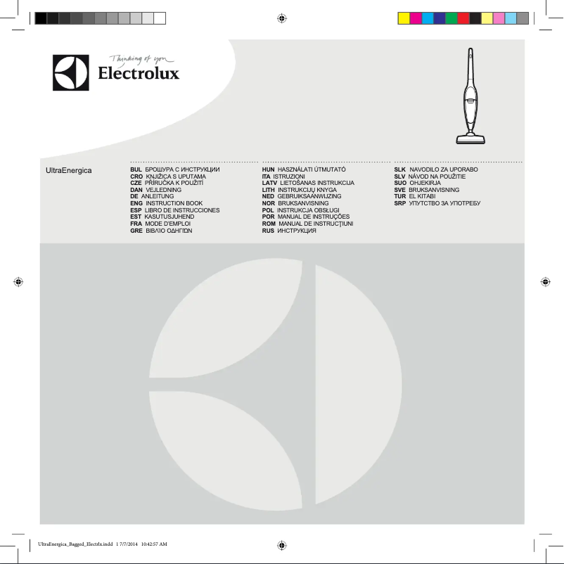 Page 1 de la notice Manuel utilisateur Electrolux ZS330