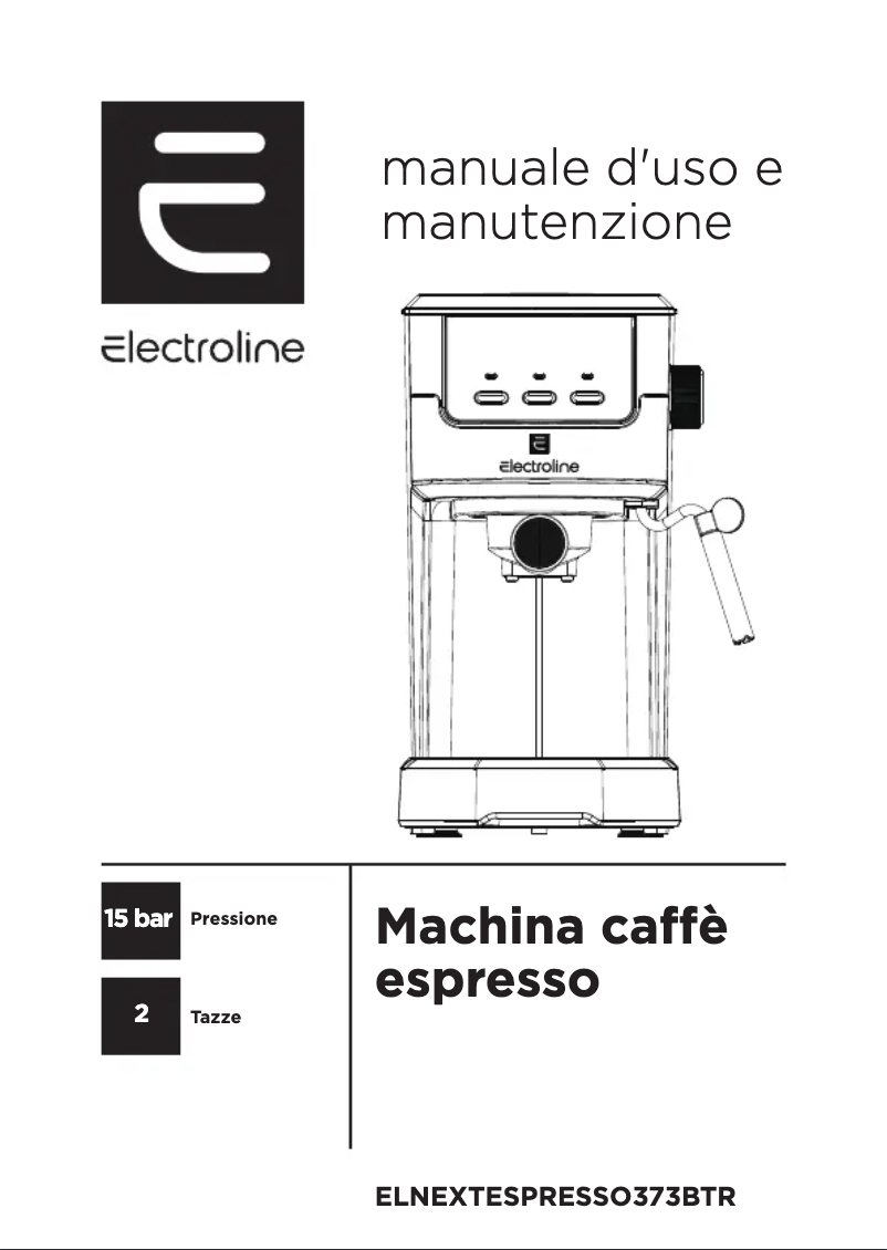 Page 1 de la notice Manuel utilisateur Electroline ELNEXTESPRESSO373BTR