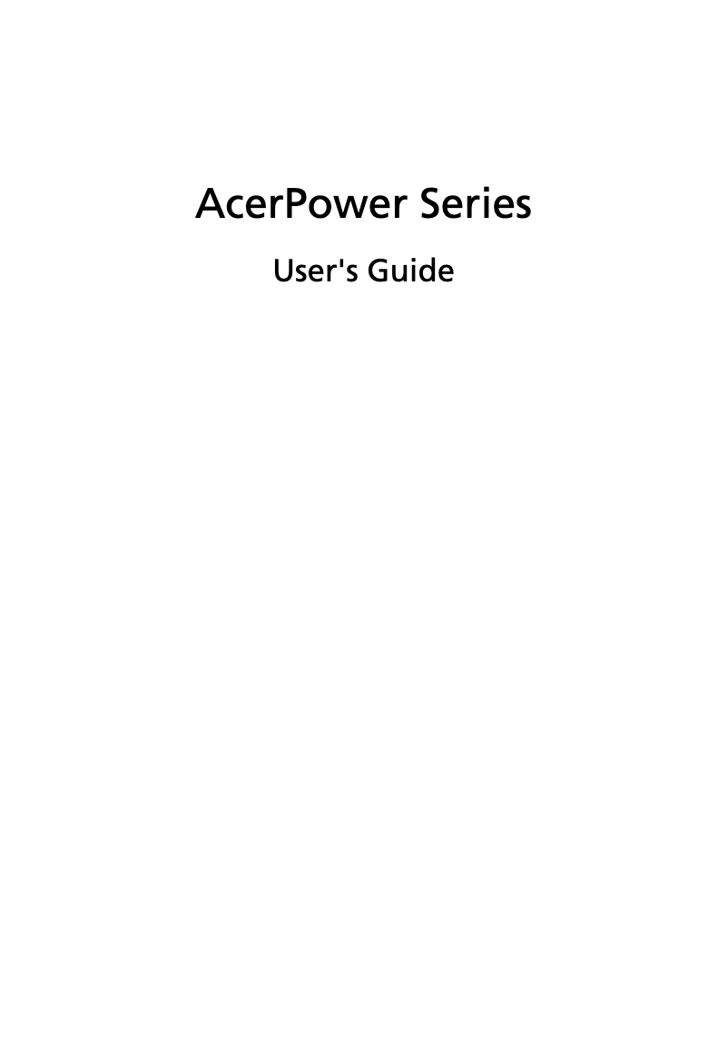 Página 1 del manual Manual de usuario Acer Power S290