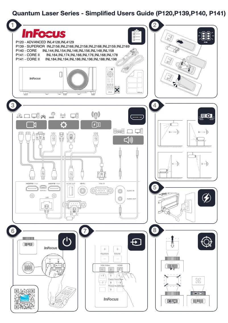 Page 1 de la notice Manuel utilisateur InFocus Quantum Laser INL4129