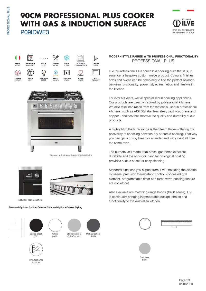 Image de la première page du manuel de l'appareil P09IDWE3BK