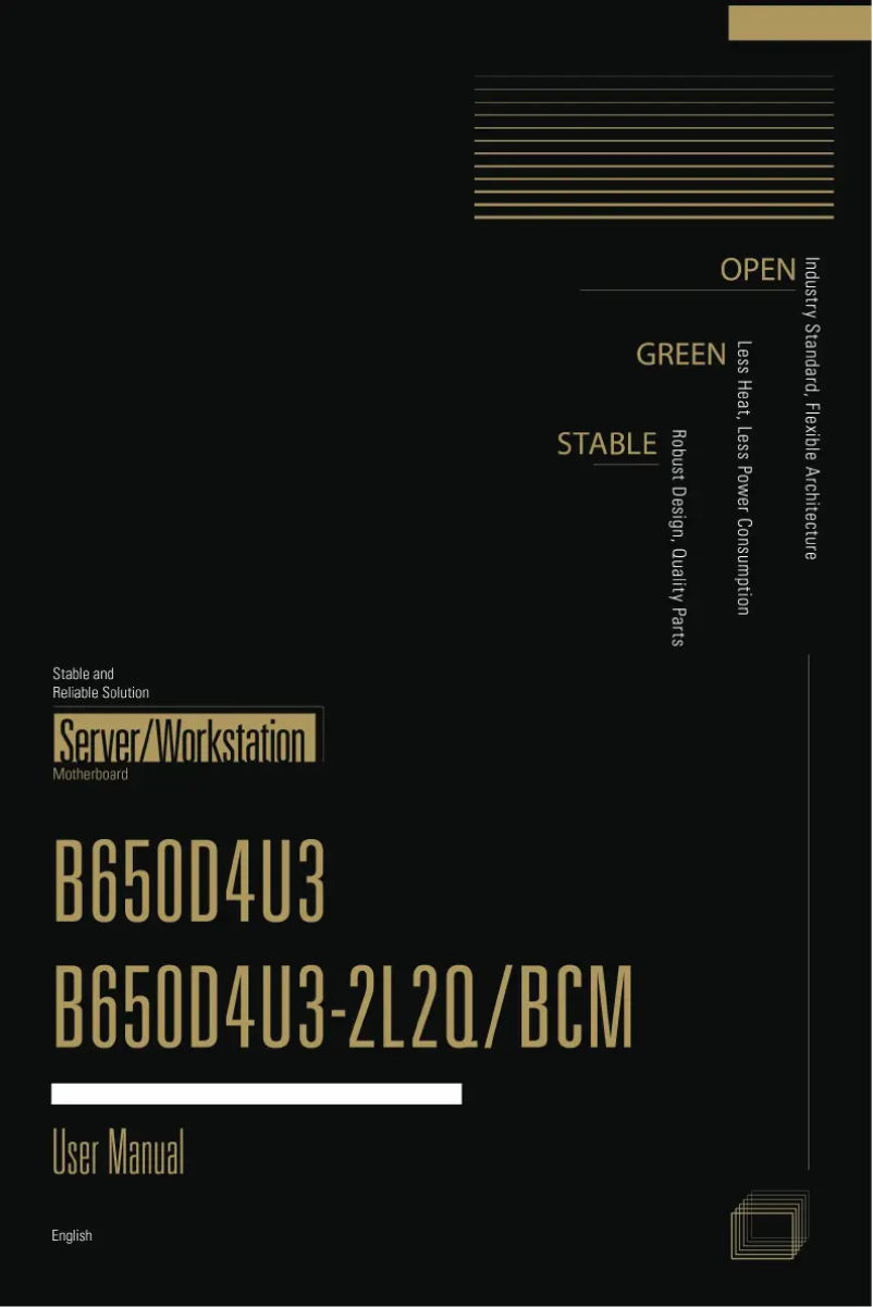 Image de la première page du manuel de l'appareil Rack B650D4U3-2L2Q/BCM