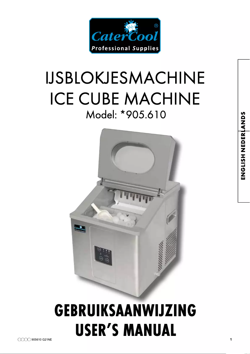 Page 1 de la notice Manuel utilisateur CaterCool 905610