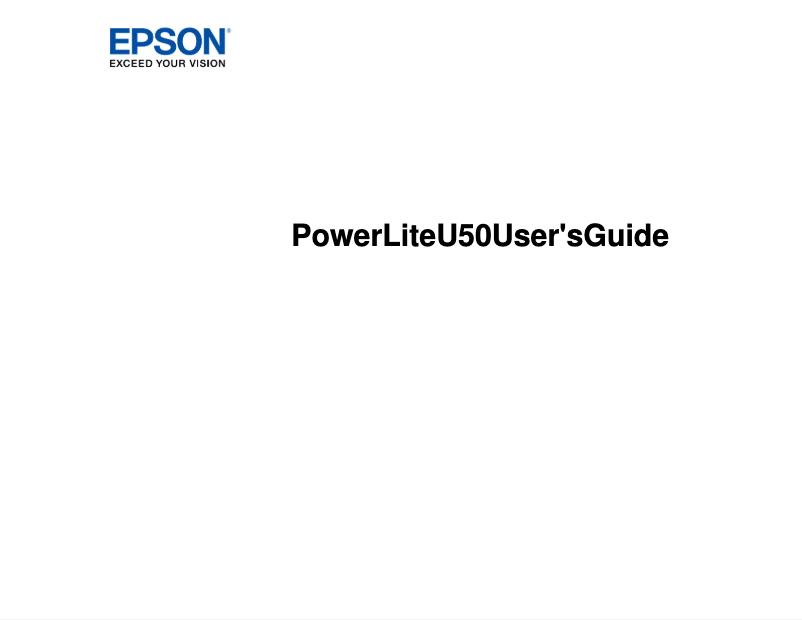 Page 1 de la notice Manuel utilisateur Epson PowerLite U50