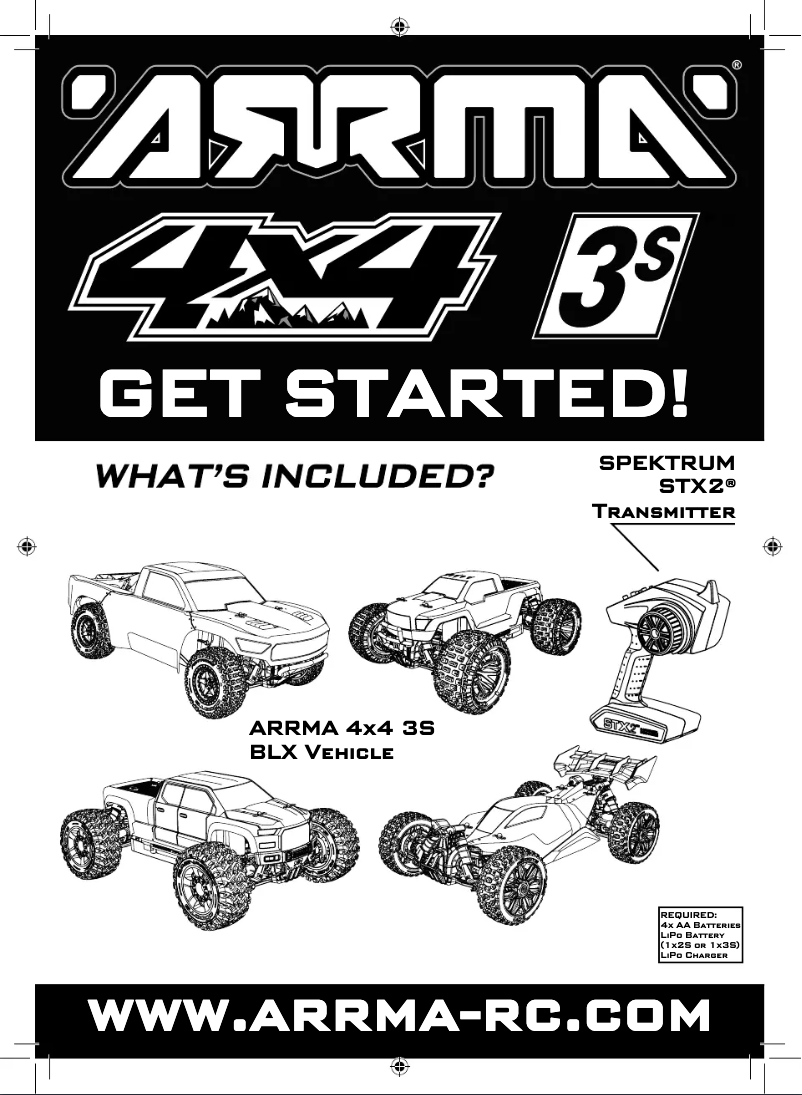 Page n°1 - Manuel utilisateur ARRMA Granite 4x4 3S BLX ARTR