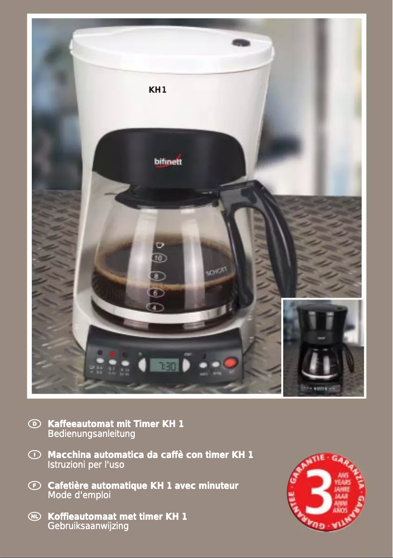 Page n°1 - Manuel utilisateur Bifinett KH 1