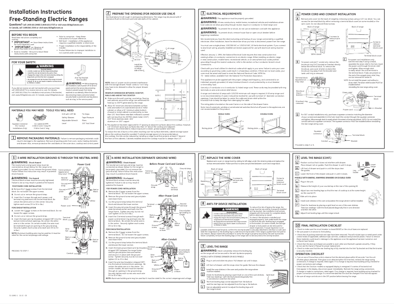 Page n°1 - Guide d'installation Hotpoint RB720DHWW