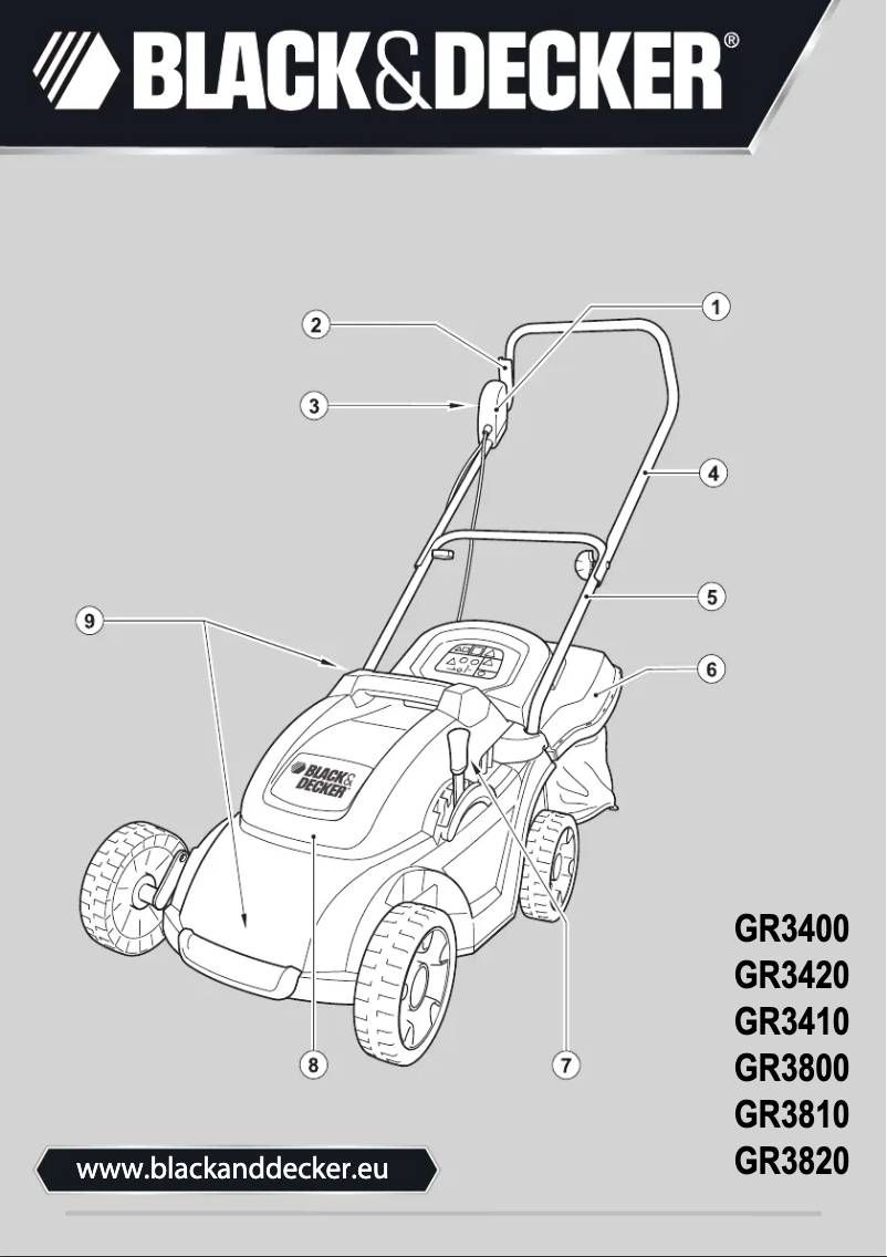 Page n°1 - Manuel utilisateur Black & Decker GR3800