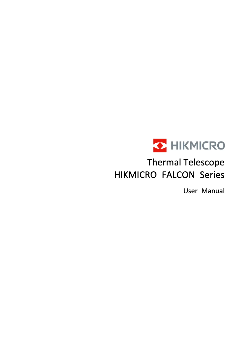 Page 1 de la notice Manuel utilisateur Hikmicro Falcon FQ50