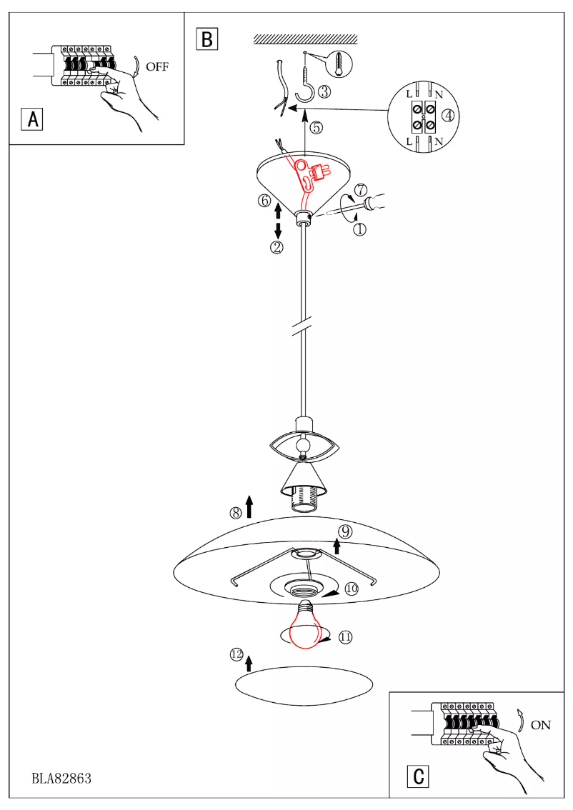Page 1 de la notice Manuel utilisateur Eglo Lobby