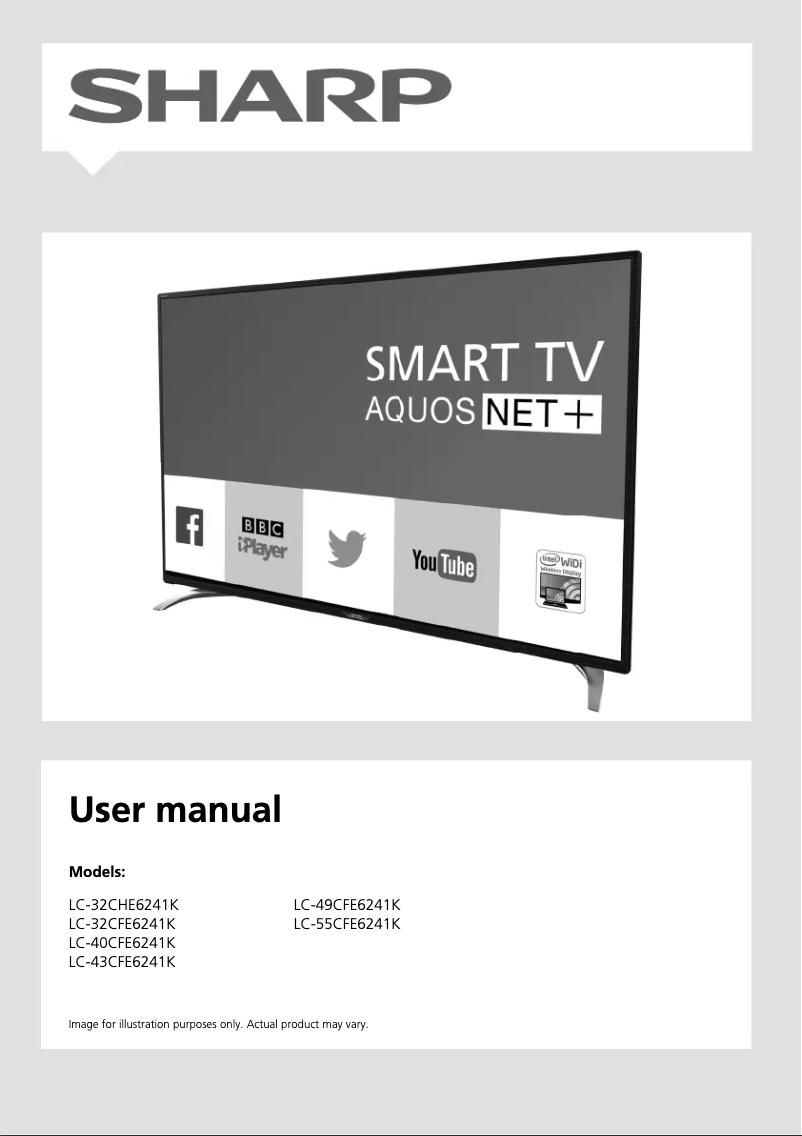 Page 1 de la notice Manuel utilisateur Sharp LC-55CFE6241K