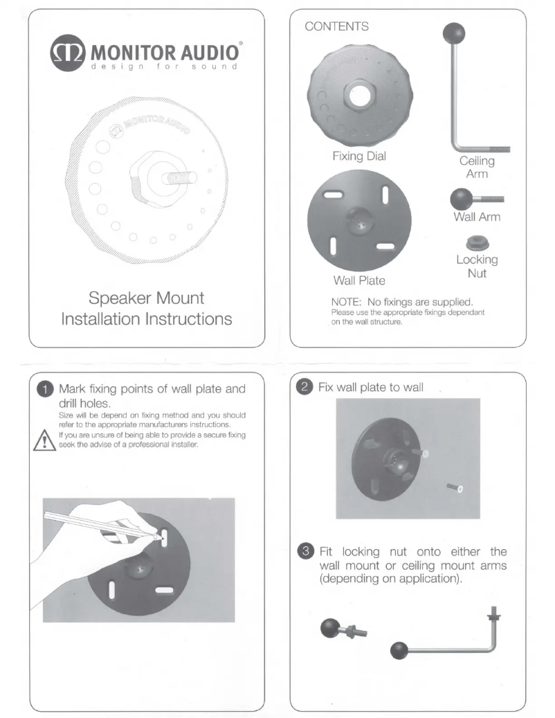 Page 1 de la notice Manuel utilisateur Monitor Audio MASM