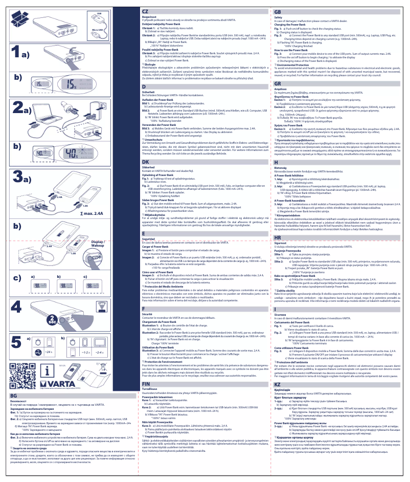 Page n°1 - Manuel utilisateur Varta LCD 18200
