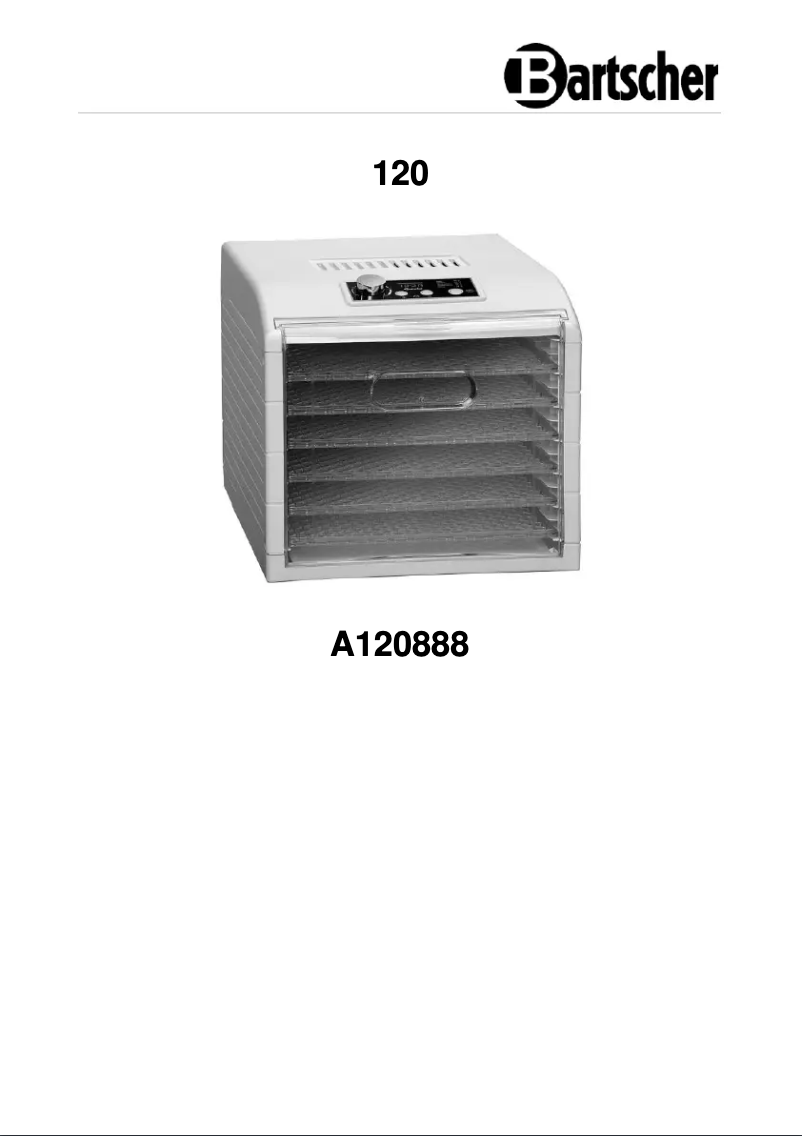 Page n°1 - Manuel utilisateur Bartscher A120888