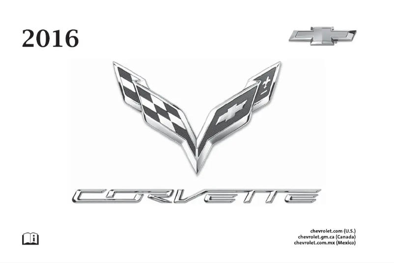 Image de la première page du manuel de l'appareil Corvette Stingray (2016)