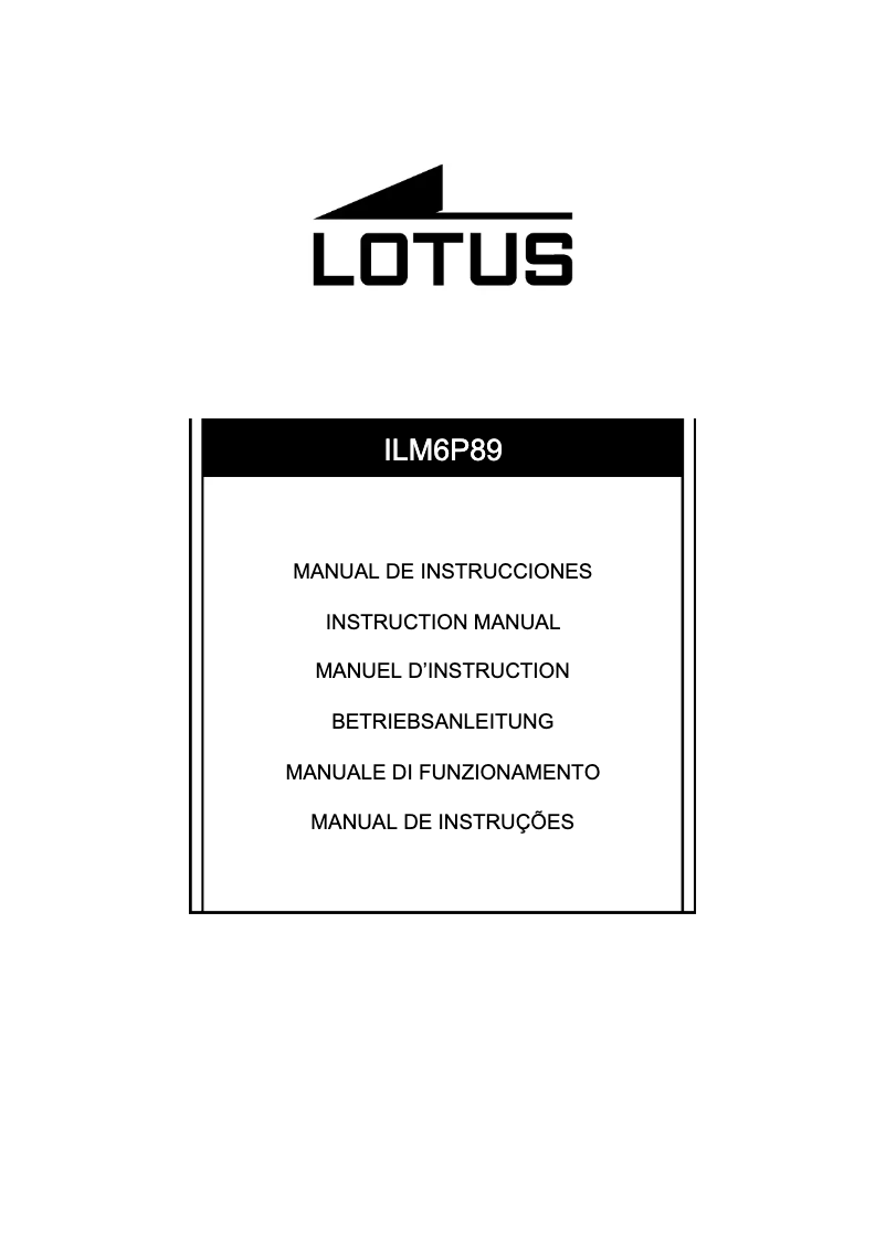 Page 1 de la notice Manuel utilisateur Lotus 15000