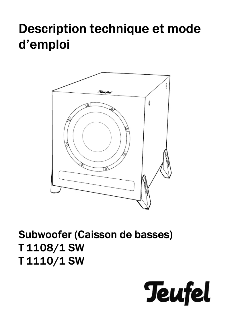 Page 1 de la notice Manuel utilisateur Teufel Cinebar Pro