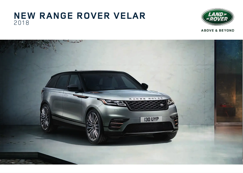 Page 1 de la notice Manuel utilisateur Land Rover Range Rover Velar (2018)