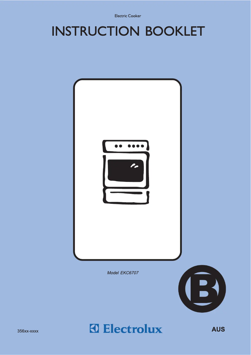 Page 1 de la notice Manuel utilisateur Electrolux EKC6707