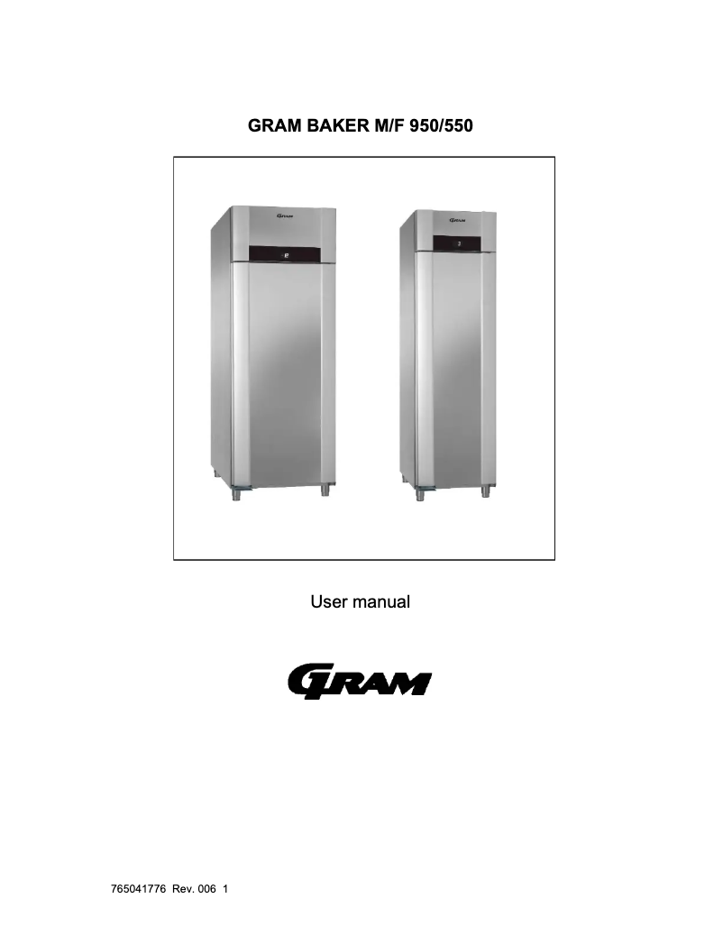 Page n°1 - Manuel utilisateur Gram BAKER M 950 CCG L2 25B
