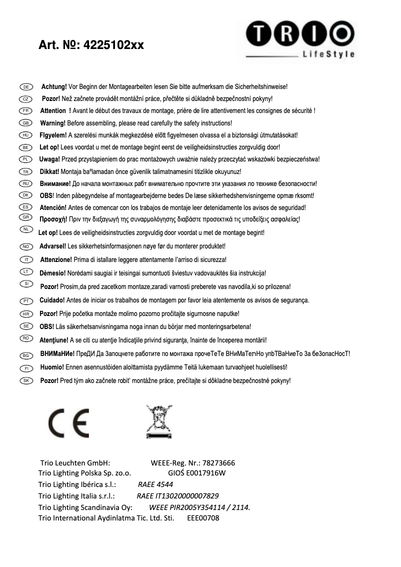 Image de la première page du manuel de l'appareil Calgary