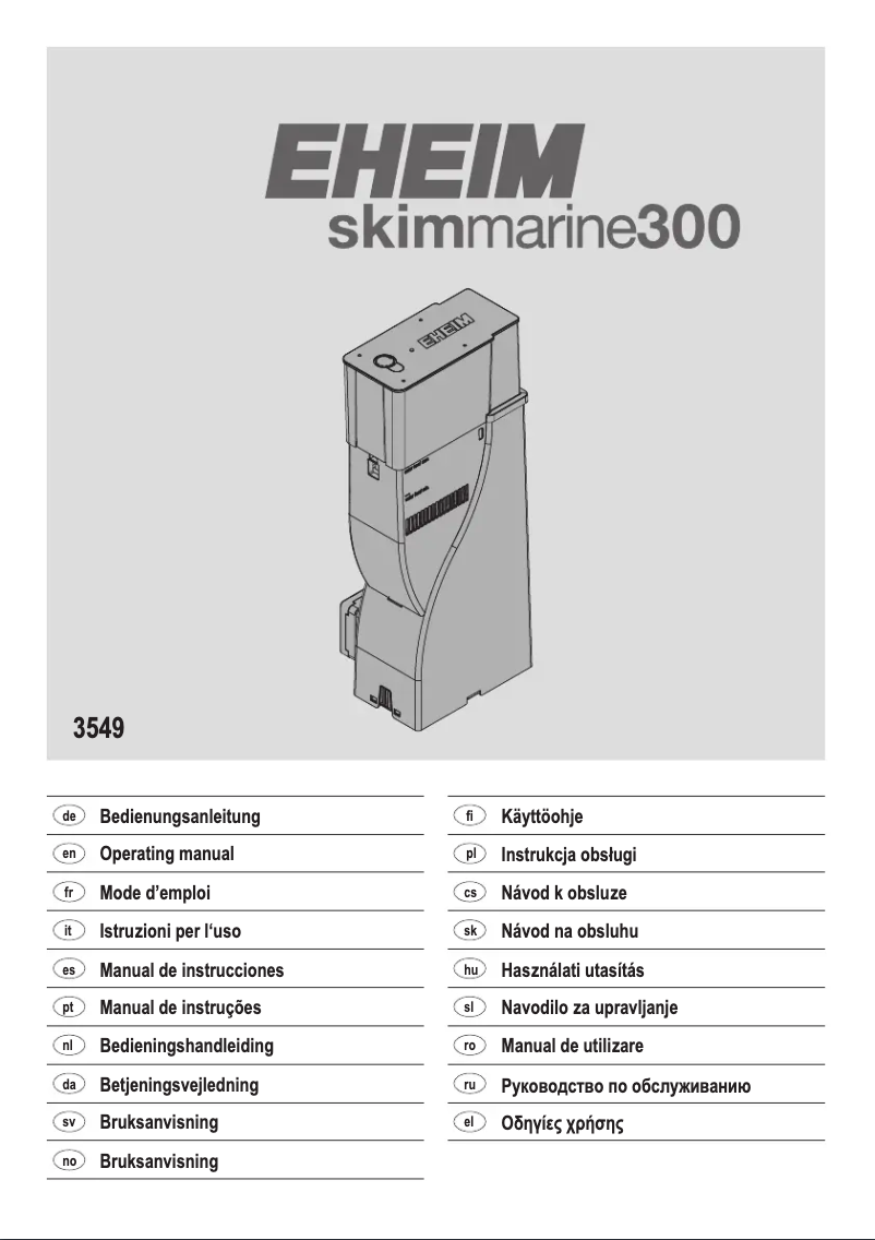 Page 1 de la notice Manuel utilisateur Eheim skimmarine 300