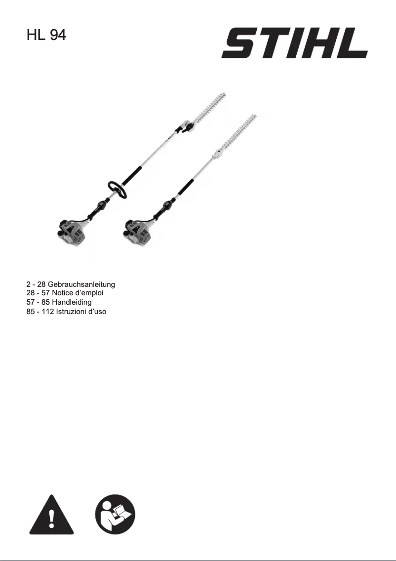 Page n°1 - Manuel utilisateur Stihl HL 94