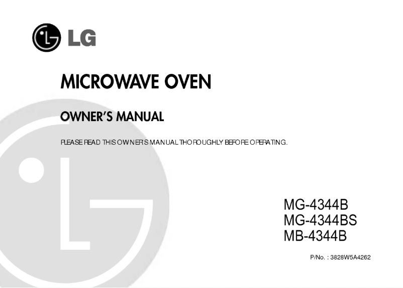 Page n°1 - Manuel utilisateur LG MB-4344BS