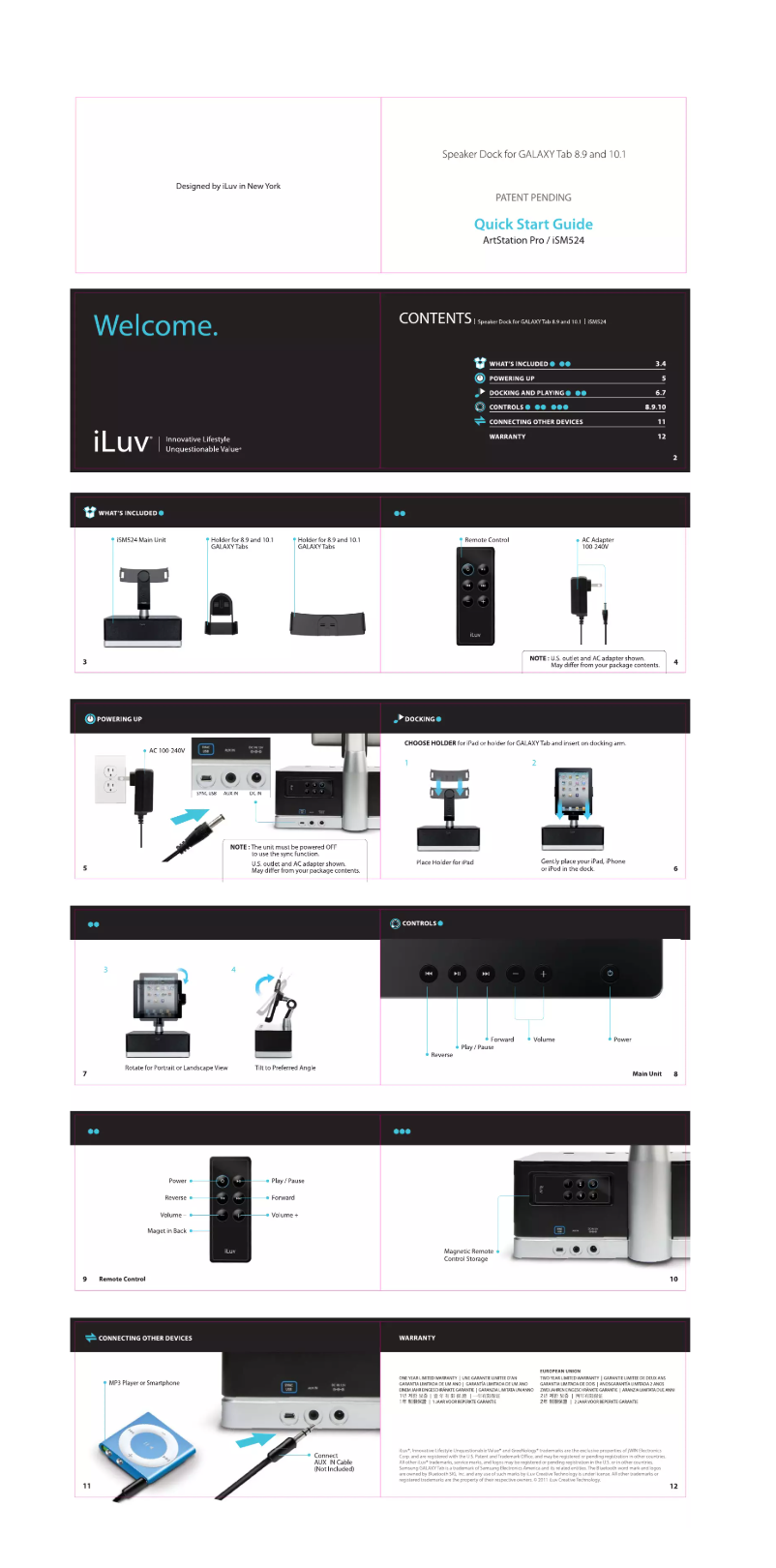 Página 1 del manual Manual de usuario iLuv ArtStation Pro
